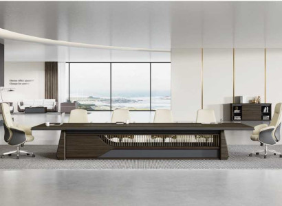 Konferenztisch Besprechungs Tisch Luxus Büro Möbel Moderner Braun Tische